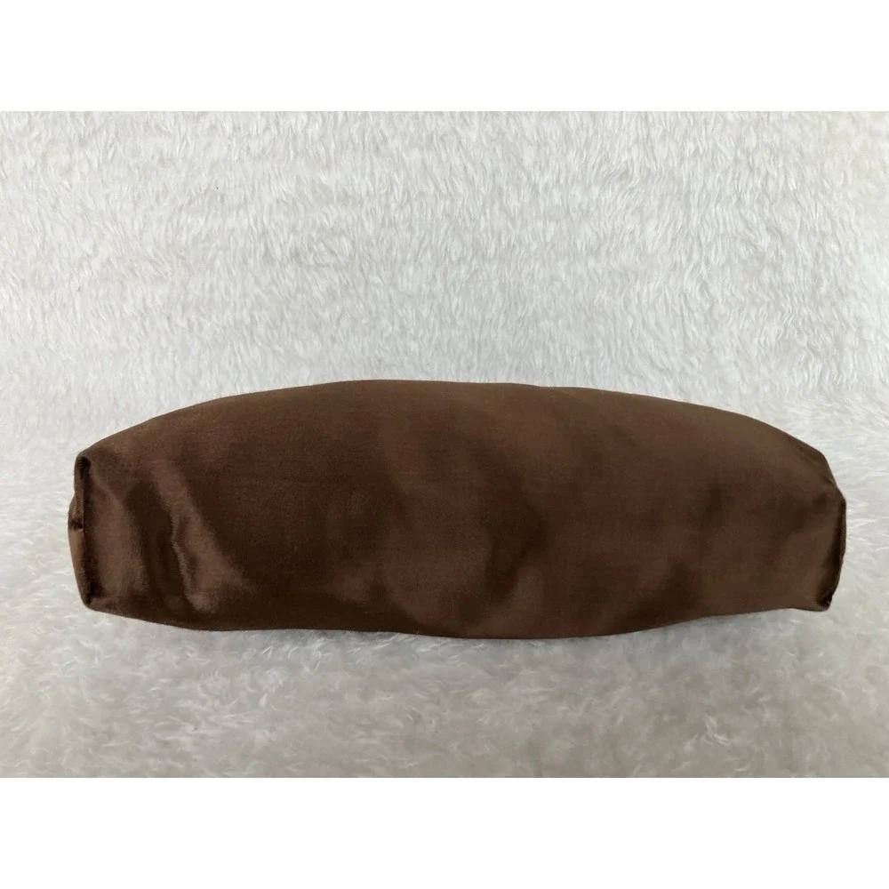Vintage Lumured Satin Brown Handbag Timeless Elegance